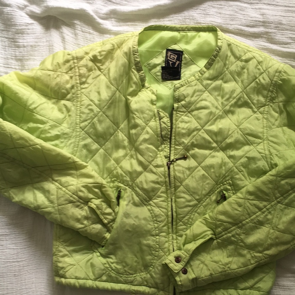 Vintage silk cropped bomber jacket